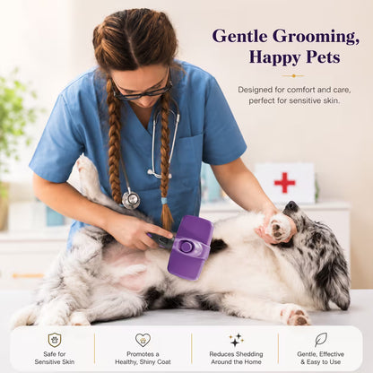 Self-Cleaning Pet Grooming Brush for Dogs & Cats