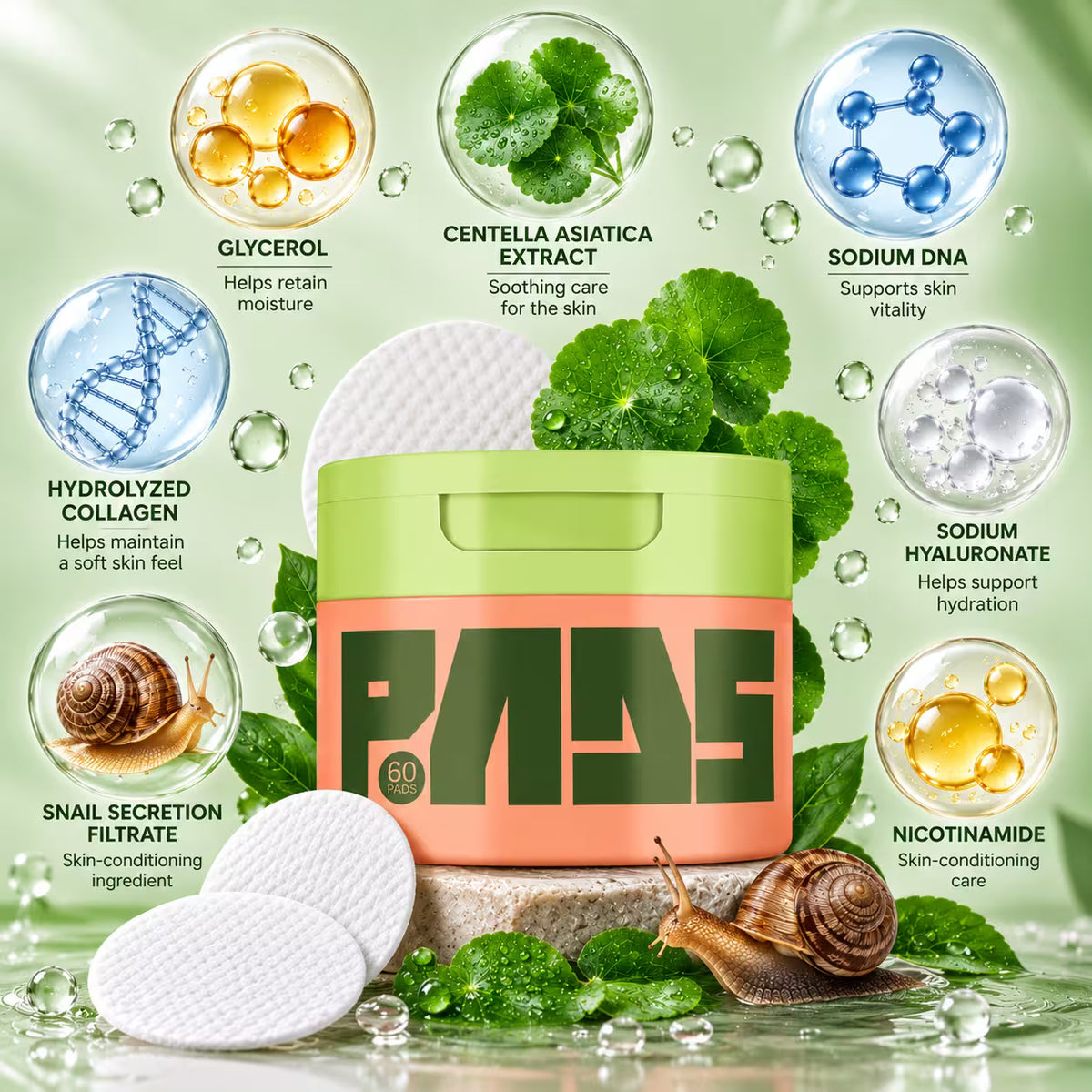 Centella Hydraterende Make-upreinigingspads